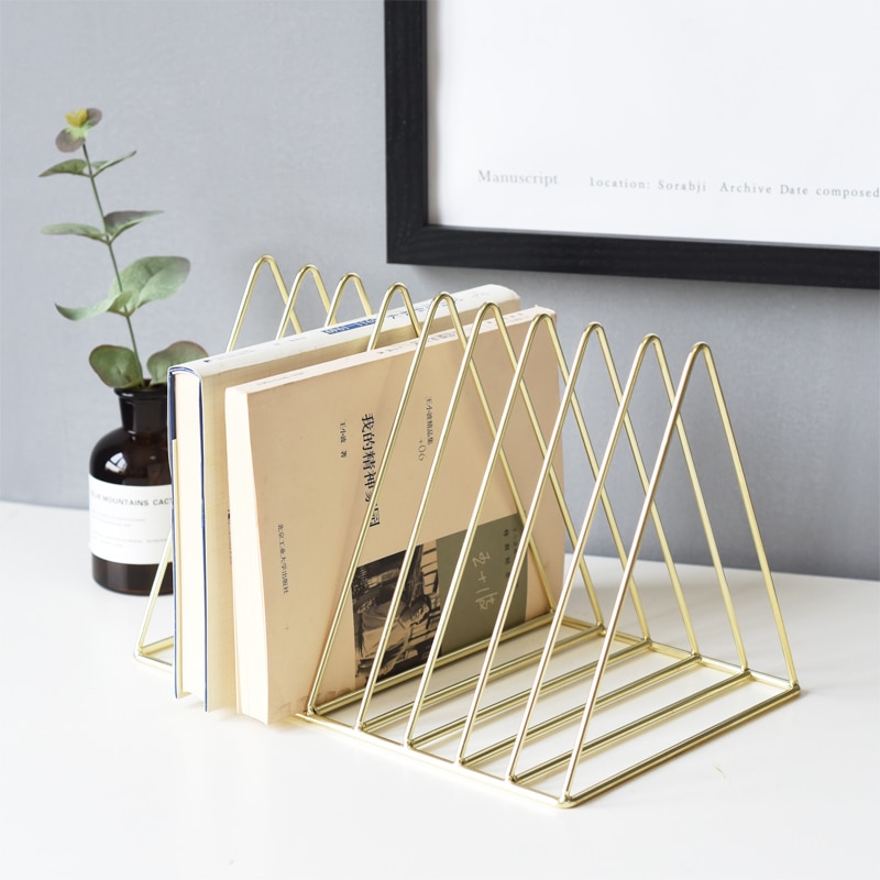 Geometric Magazine and Book Storage Rack