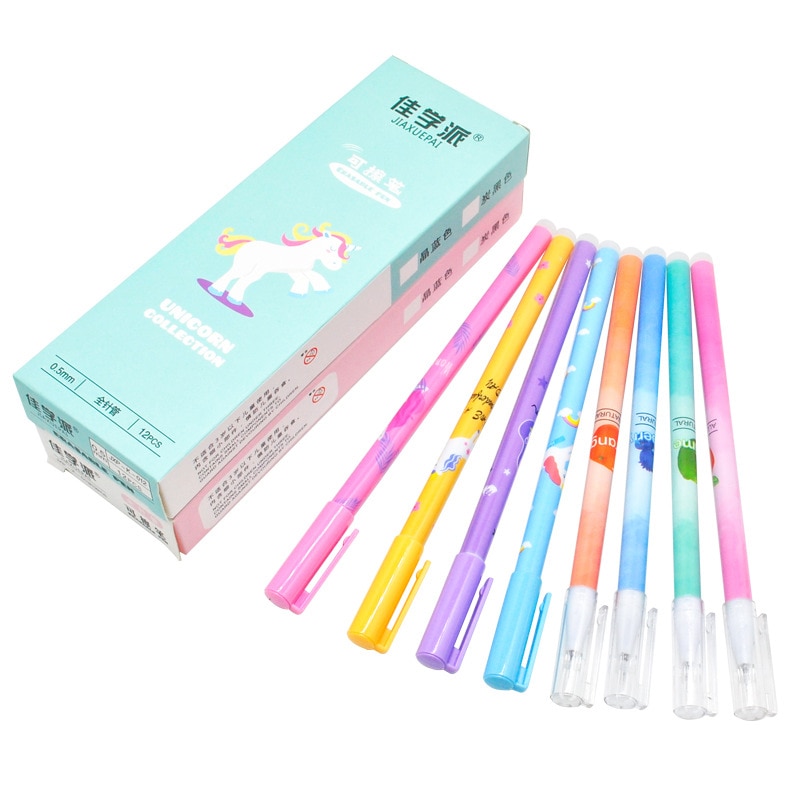 Unicorn Erasable Pen Set 12 Pcs