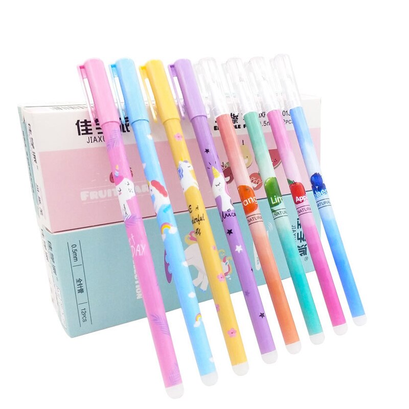 Unicorn Erasable Pen Set 12 Pcs