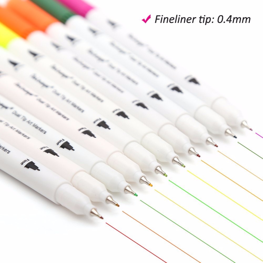 Dual Headed Water Based Art Markers 24 Pcs Set