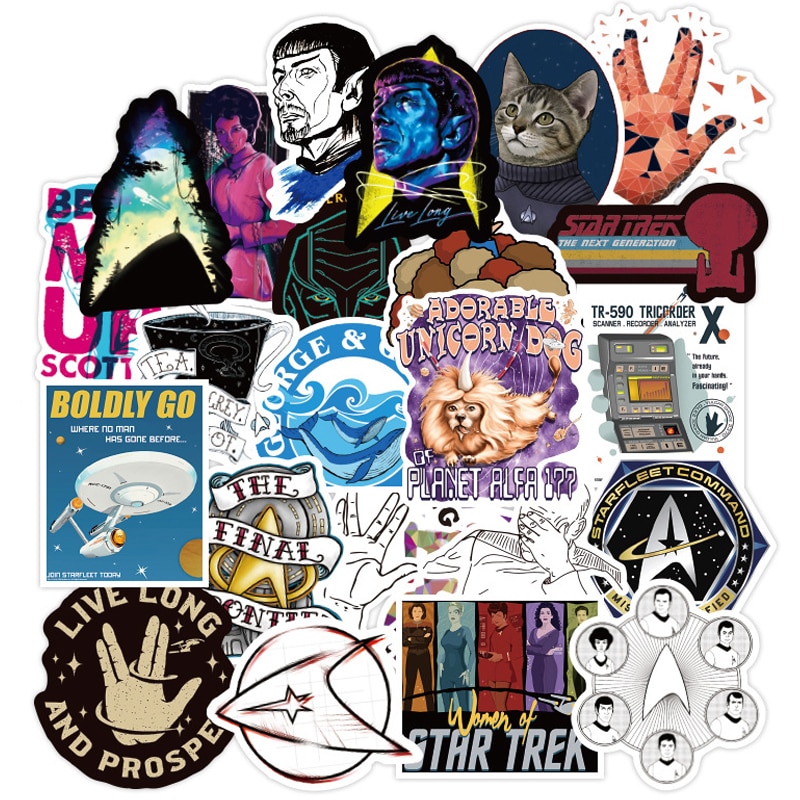 Cartoon Star Trek Stickers 70 pcs Set