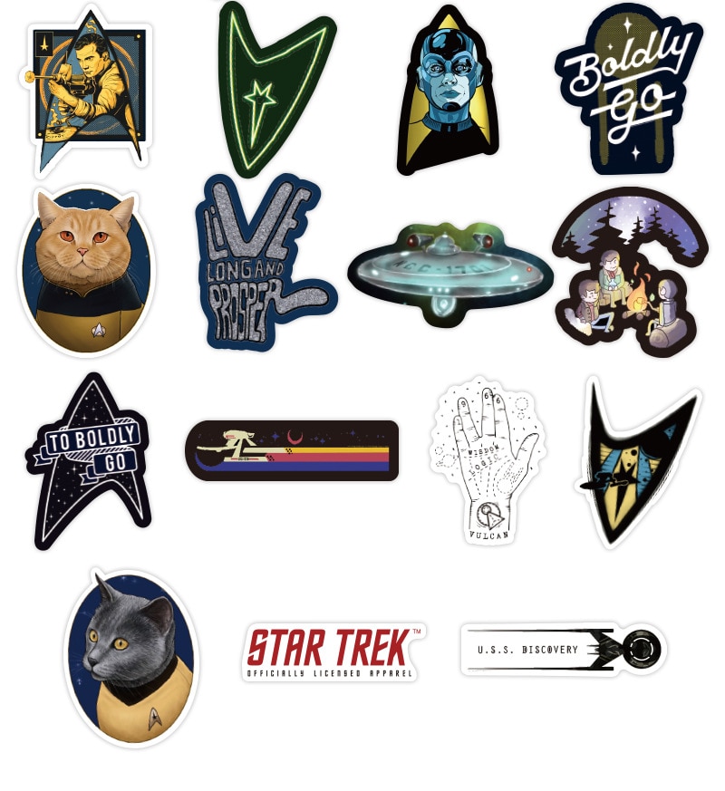 Cartoon Star Trek Stickers 70 pcs Set