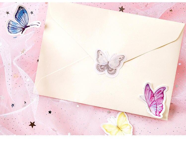 Butterfly Scrapbooking Paper Stickers 45 pcs Set