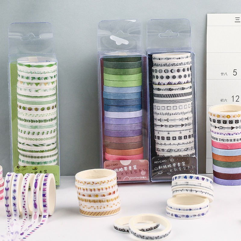 Set of Twenty  Decorative Washi Tapes