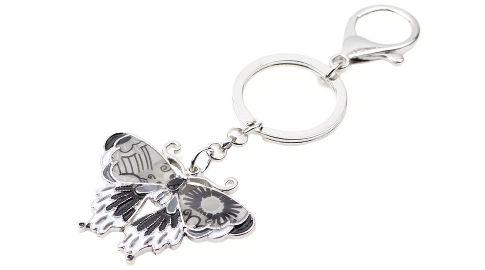 Colorful Enamel Butterfly Iron Key Chain