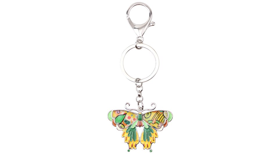 Colorful Enamel Butterfly Iron Key Chain