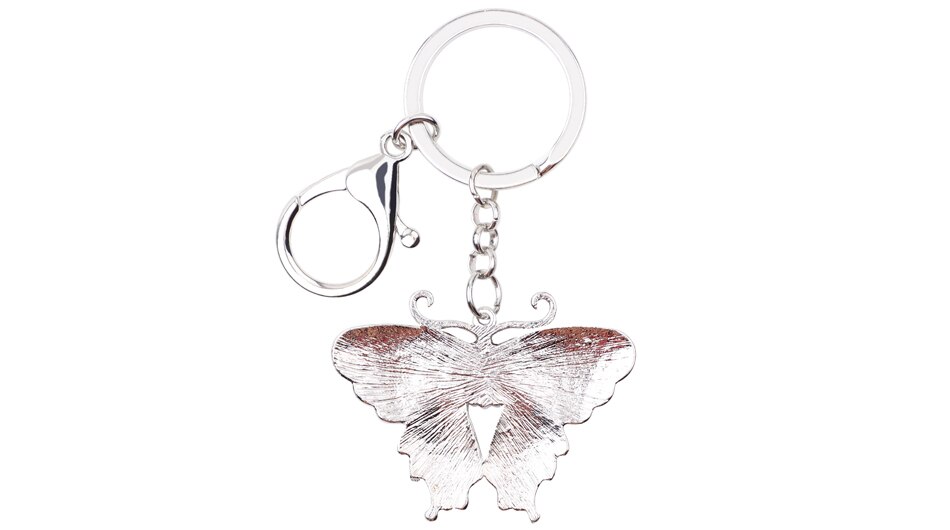 Colorful Enamel Butterfly Iron Key Chain