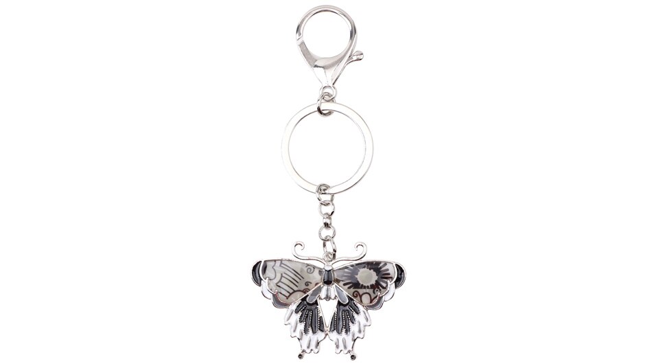 Colorful Enamel Butterfly Iron Key Chain